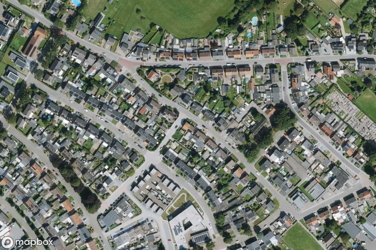 Aerial satellite view of Haus, an abandoned  in Ulestraten, Netherlands