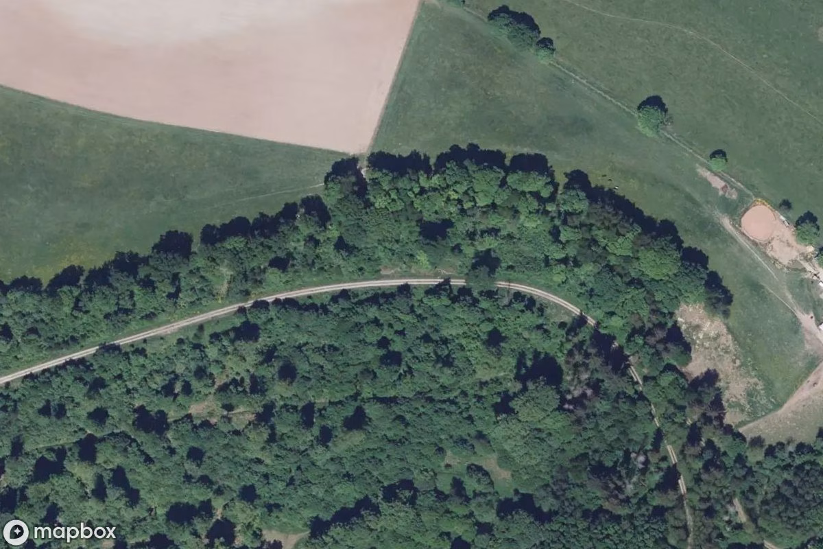 Satelitarny widok z lotu ptaka Bunker Maginotlinie, opuszczone Bunkier w Reyersviller, Francja