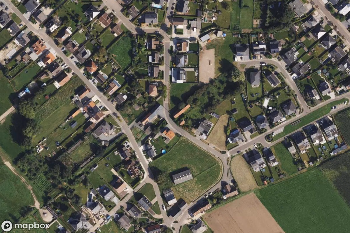 Műholdas légi felvétel Hof helyszínről, egy elhagyatott Tanya itt: Zemst, Belgium