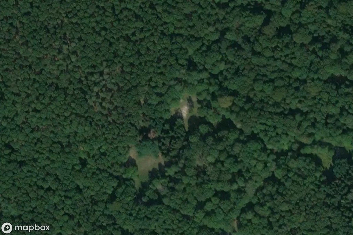 Satelitní letecký pohled na Obiekt Specjalny 3003, opuštěné  v gmina Sulęcin, Polsko