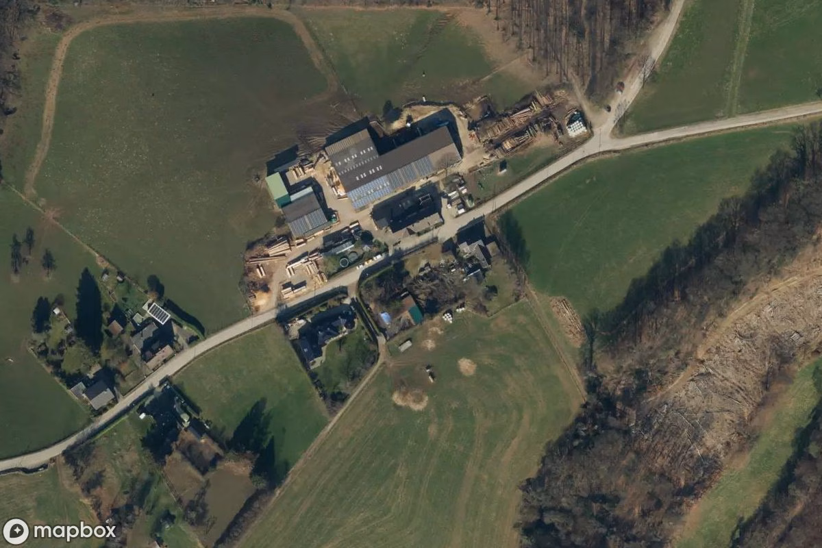 Aerial satellite view of Auto, an abandoned Vehicle in Solingen, Germany