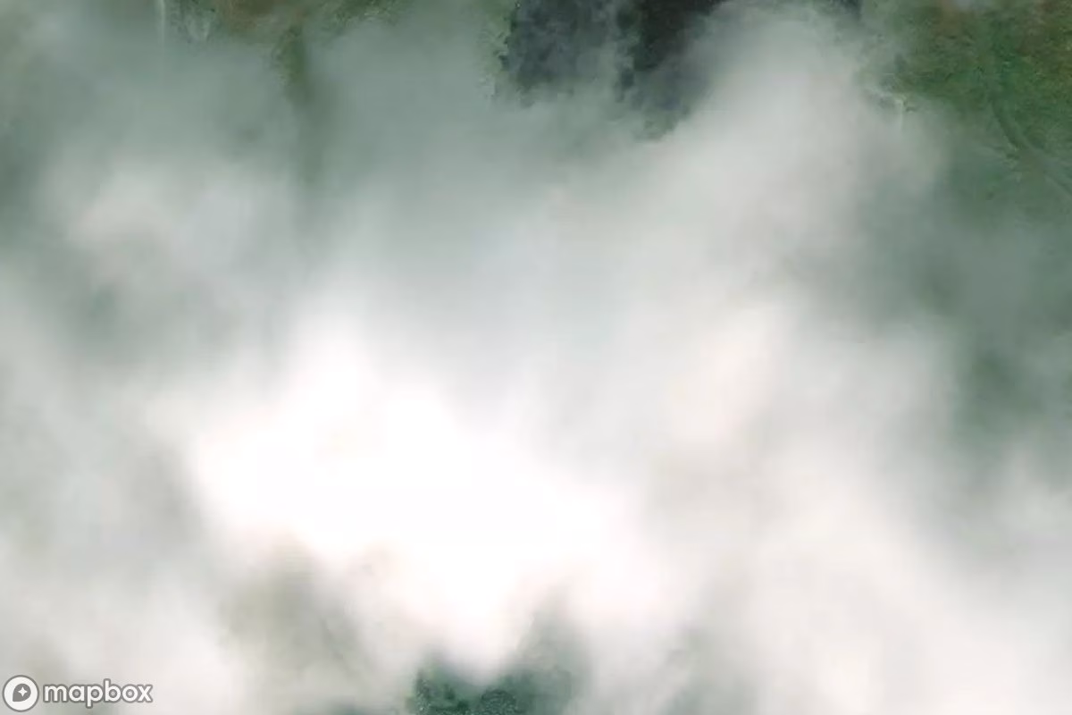 Vue aérienne satellite de Schöpfwerk Heeresversuch, un Site militaire abandonné à Peenemünde, Allemagne