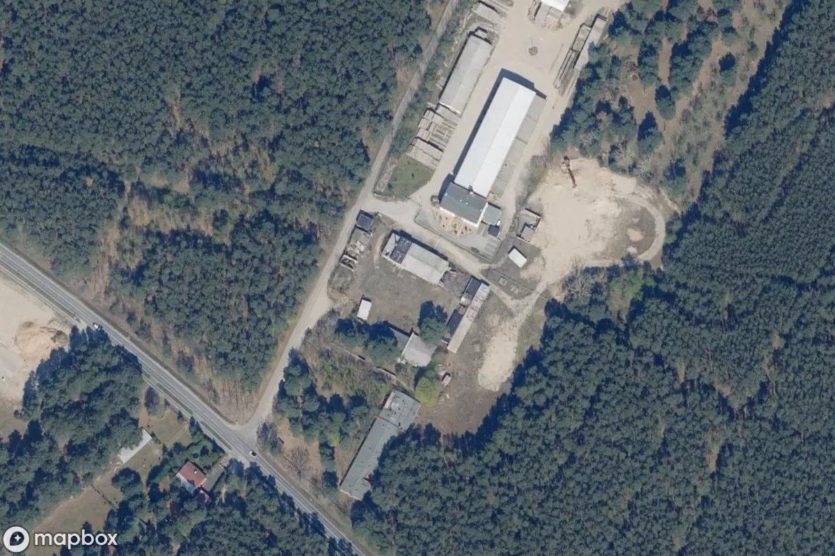 Satelitarny widok z lotu ptaka Werkstatt, opuszczone Obiekt przemysłowy w Baruth/Mark, Niemcy