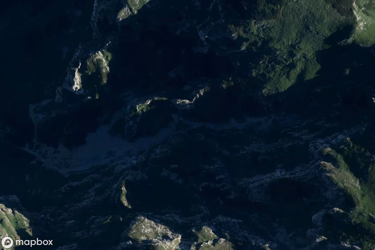 Satelitní letecký pohled na Lost Place, opuštěné  v Kościelisko, Polsko