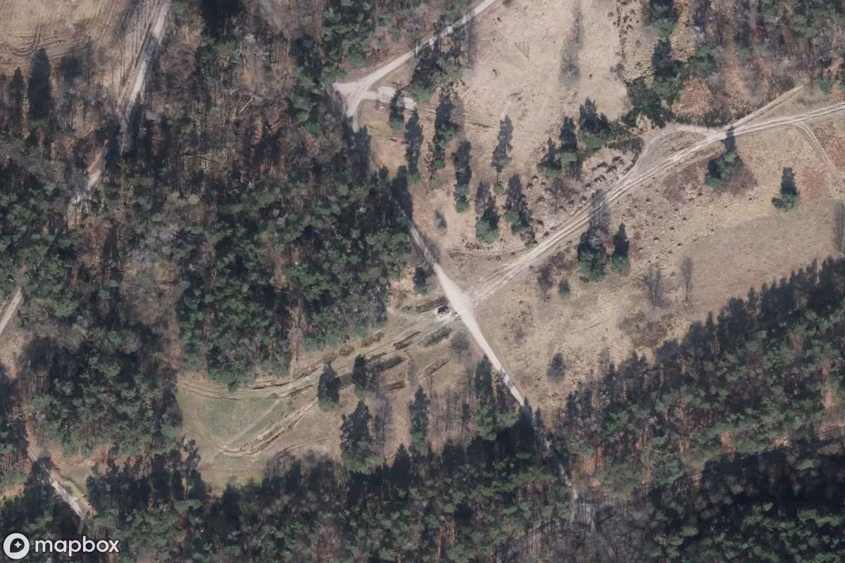 Satelitarny widok z lotu ptaka Panzer, opuszczone Pojazd w Stolberg, Niemcy