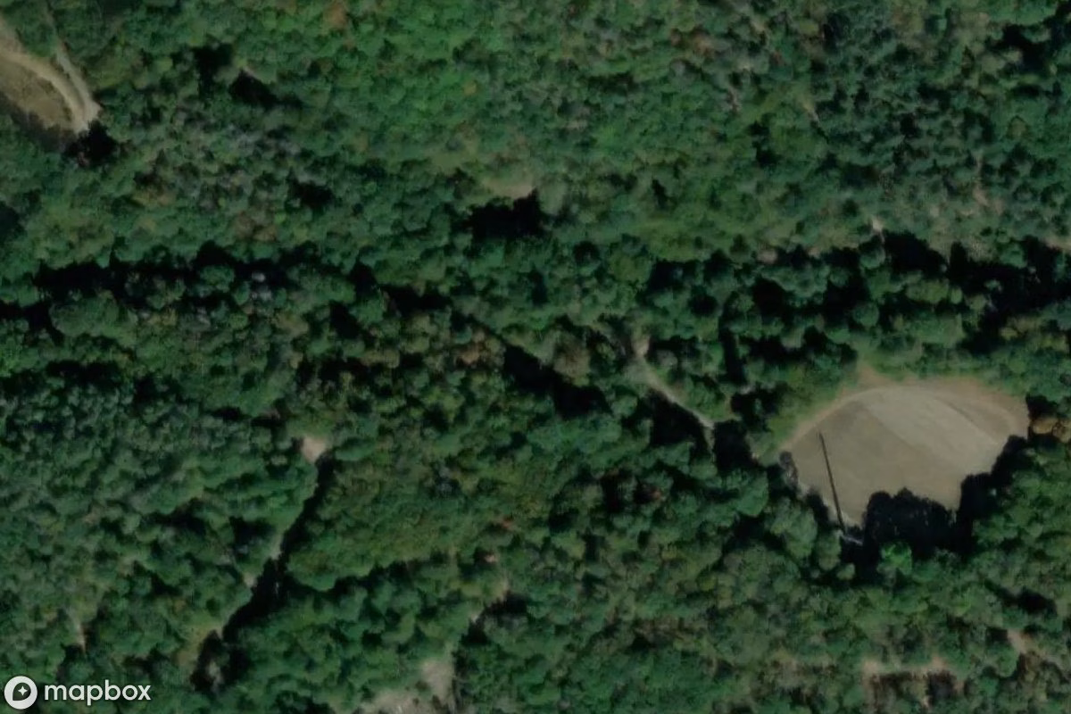 Satelitní letecký pohled na Villa, opuštěné Obytný dům v Espenschied, Německo