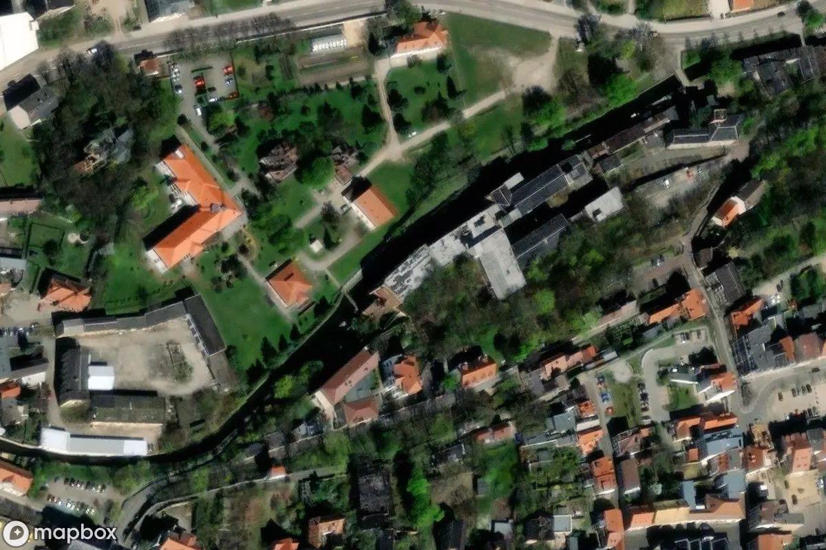 Vue aérienne satellite de Fabrik, un Usine abandonné à Zeitz, Allemagne