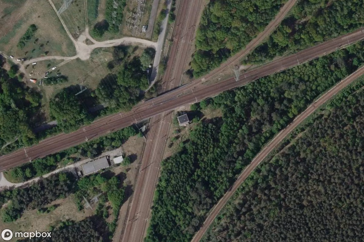 Satellitenansicht von Stellwerk, eine verlassene Fabrik in Großbeeren, Deutschland