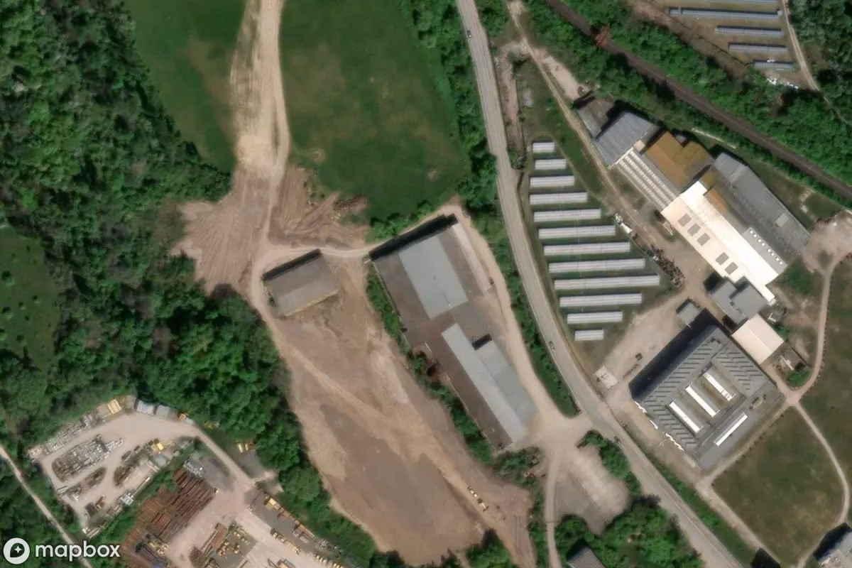 Vue aérienne satellite de Fabrik, un Usine abandonné à Blankenburg, Allemagne