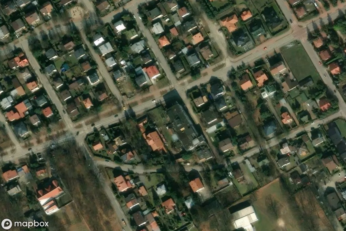 Satelitarny widok z lotu ptaka Fabrik Tago, opuszczone Fabryka w Wołomin, Polska