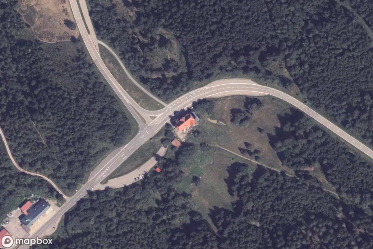 Satelitní letecký pohled na Hotel, opuštěné Hotel v Freudenstadt, Německo