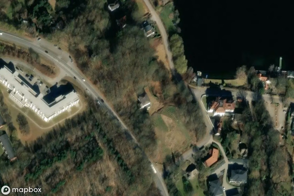 Satelitní letecký pohled na Waldhaus, opuštěné v Eutin, Německo