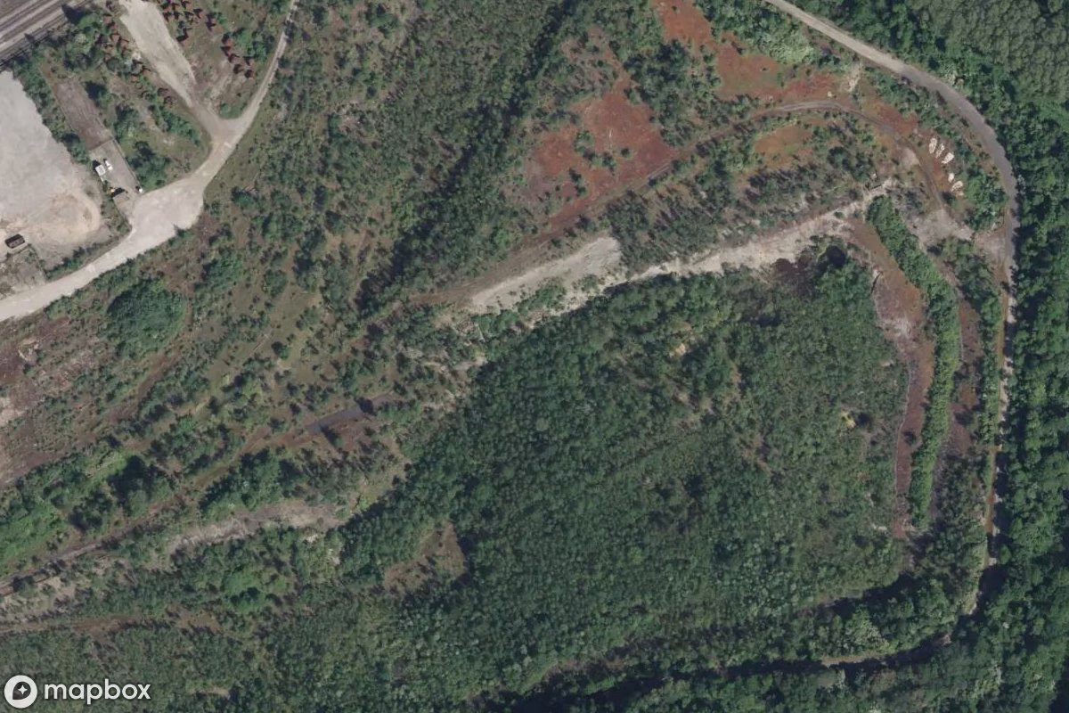 Műholdas légi felvétel Bunker helyszínről, egy elhagyatott Bunker itt: Duisburg, Németország