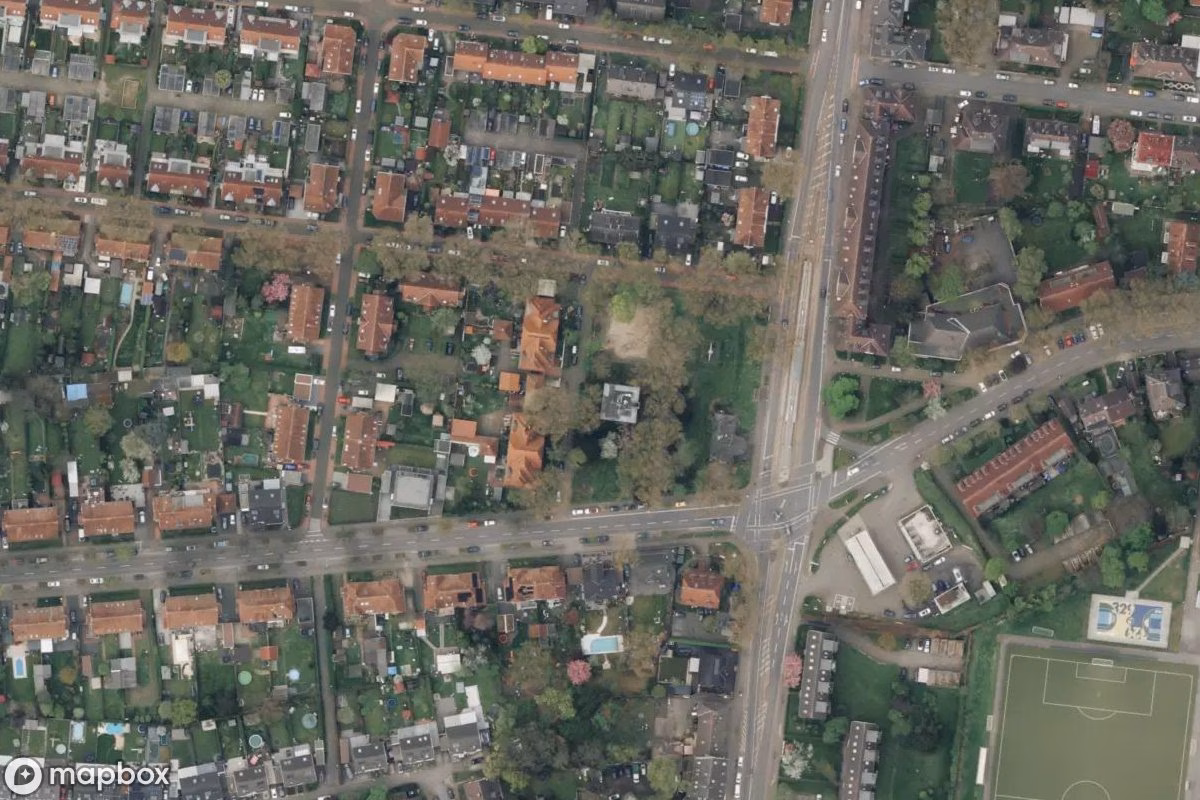 Műholdas légi felvétel Bunker helyszínről, egy elhagyatott Bunker itt: Essen, Németország