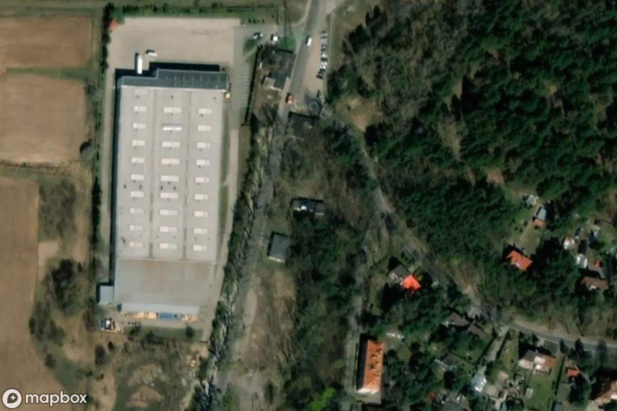 Vue aérienne satellite de Verlassener Klubsaal, un  abandonné à Bydgoszcz, Pologne