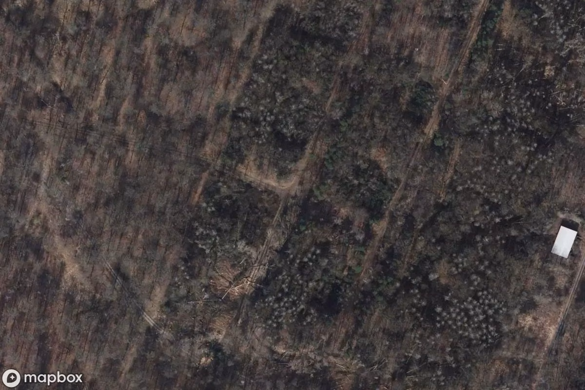 Satelitní letecký pohled na Militärgelände, opuštěné Vojenský objekt v Lehre, Německo