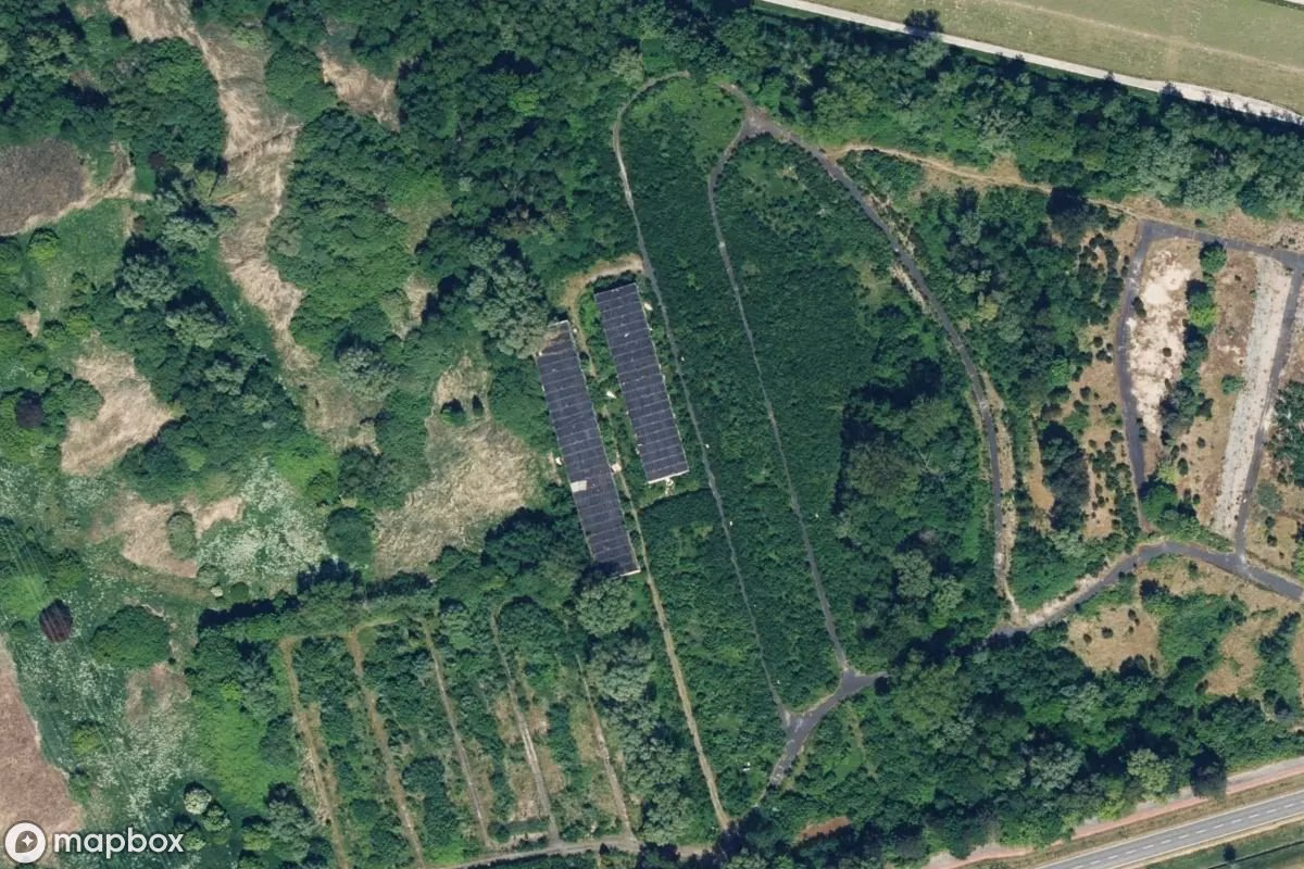 Vue aérienne satellite de Containerdorf, un  abandonné à Wilhelmshaven, Allemagne