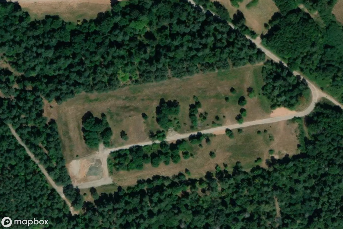 Satellitbild från luften av Sondermunitionslager, en övergiven Militär anläggning i Bavaria, Tyskland