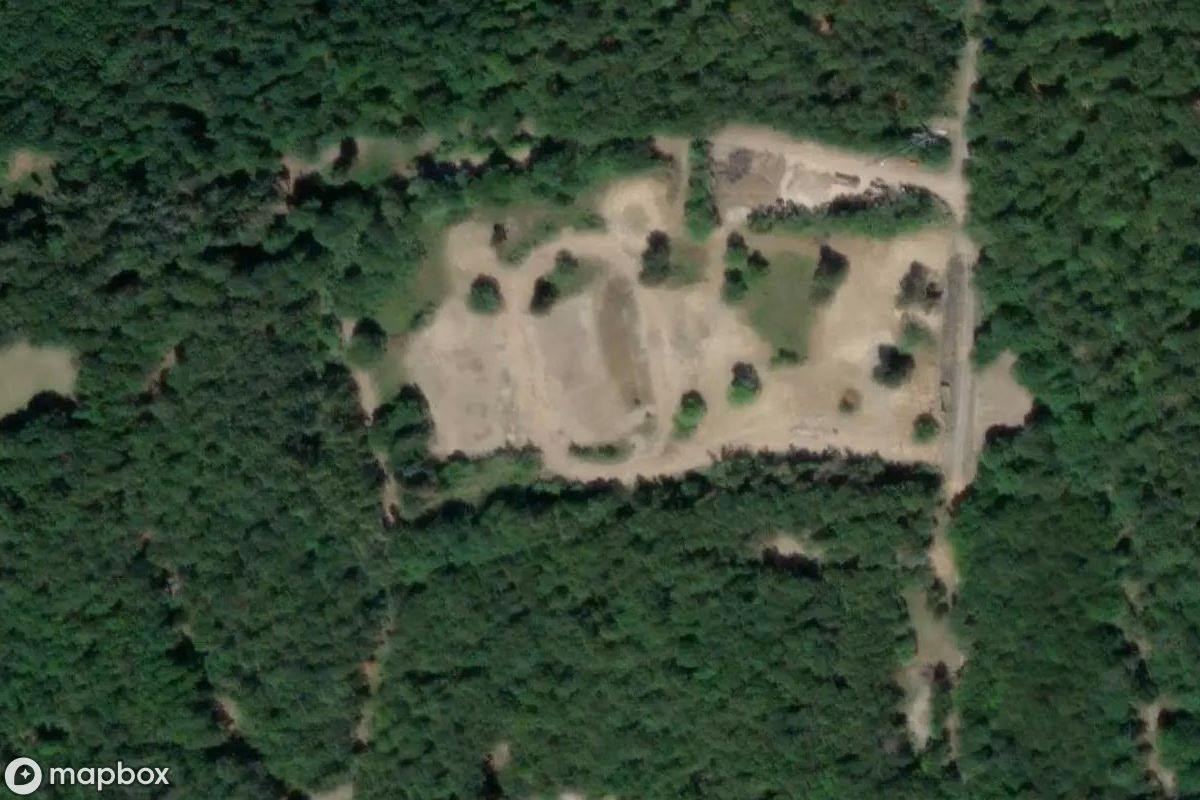 Aerial satellite view of Altes Bundeswehrgelände, an abandoned Military Site in Ransel, Germany
