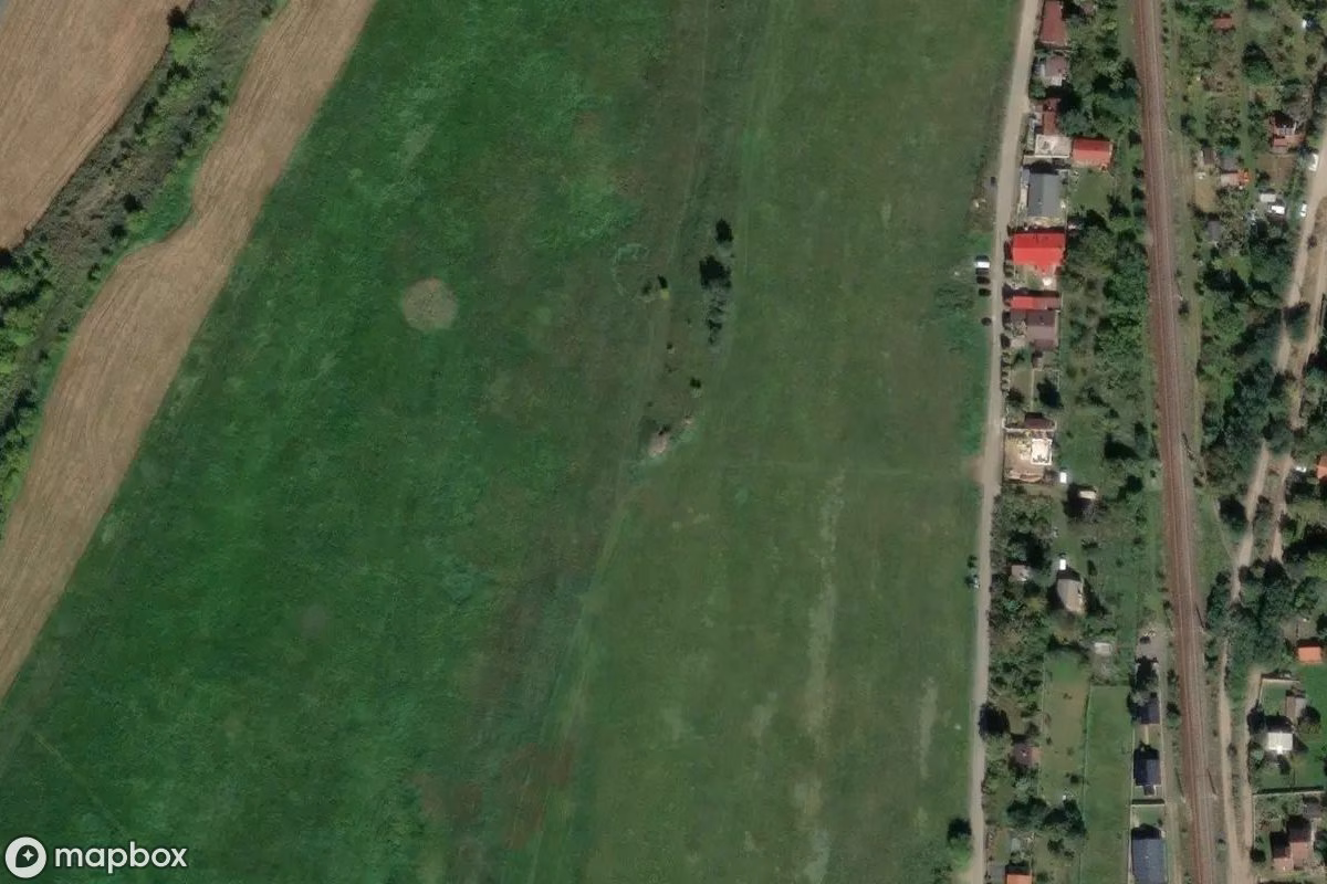 Aerial satellite view of Bunker 73, an abandoned Bunker in Vysoká pri Morave, Slovakia