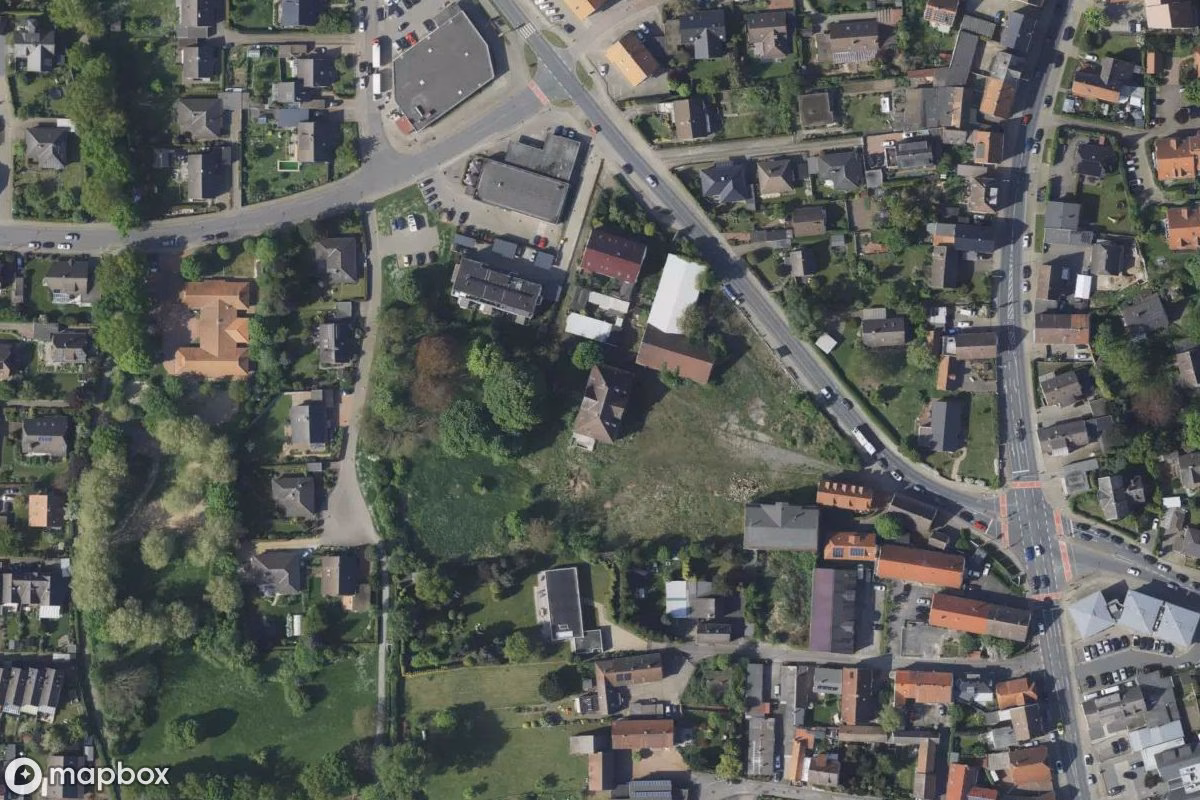 Aerial satellite view of Rittergut, an abandoned Castle in Salzgitter, Germany