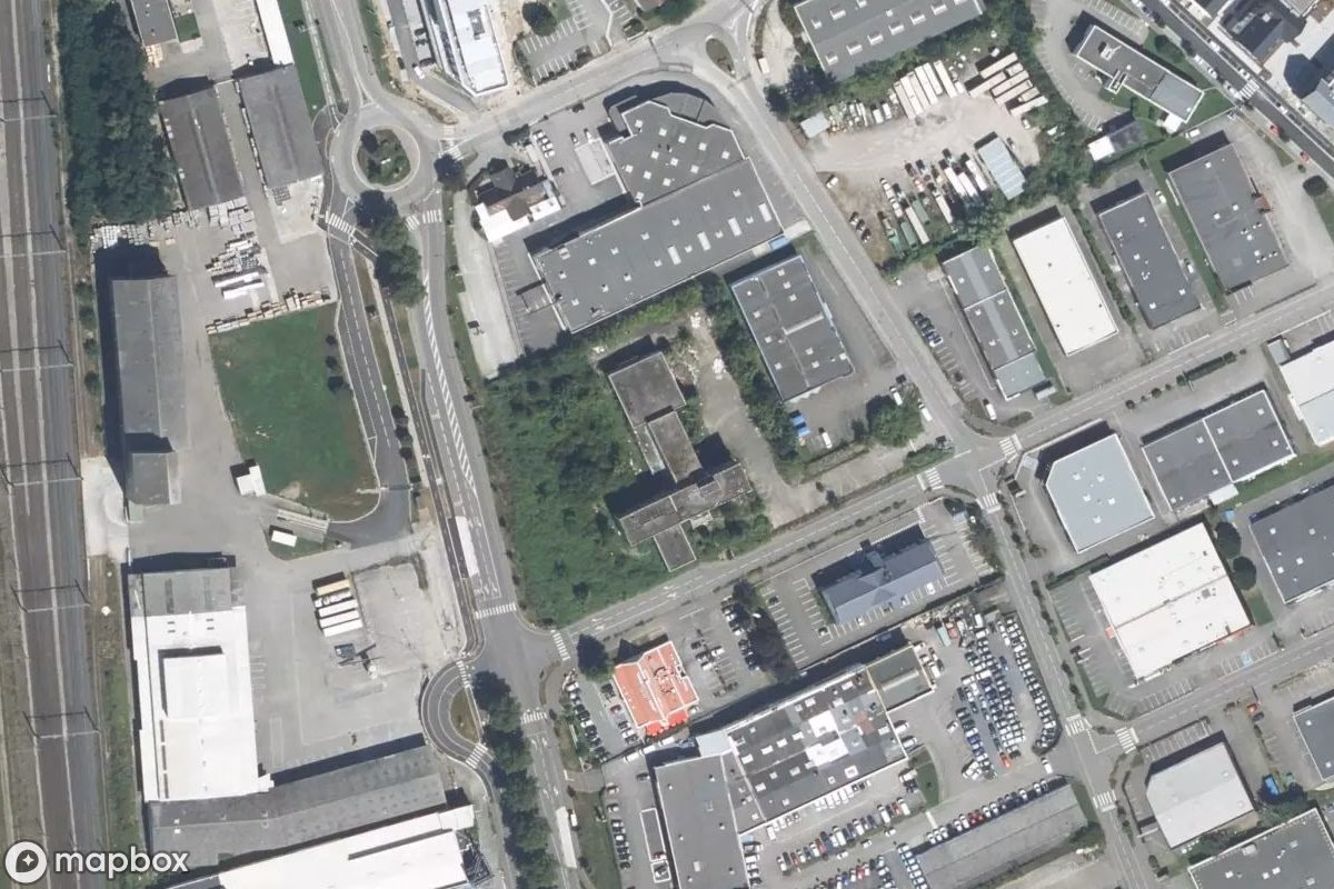 Vue aérienne satellite de Garage Bicrave, un abandonné à Vendenheim, France