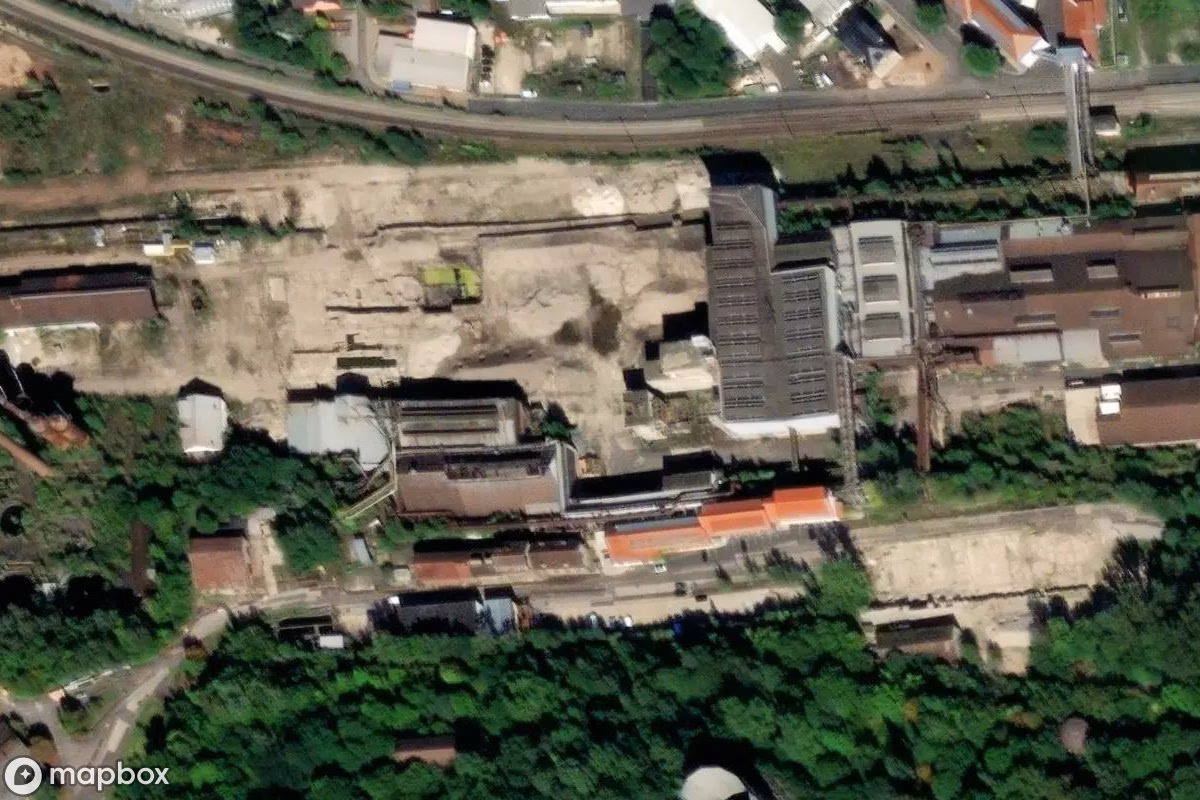 Satelitarny widok z lotu ptaka Maxhütte, opuszczone  w Sulzbach-Rosenberg, Niemcy