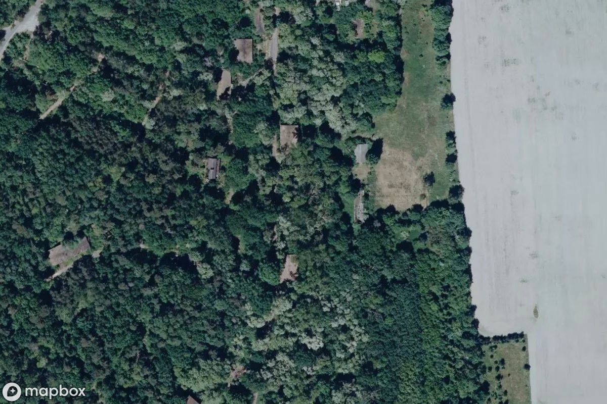 Aerial satellite view of Militär, an abandoned Military Site in Mockrehna, Germany