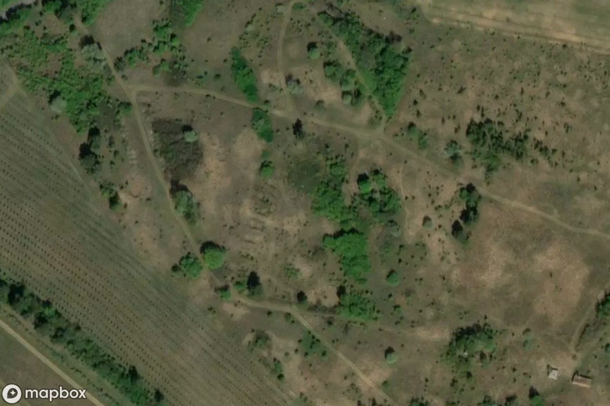 Satellitbillede set fra luften af MRU Pz W 730, et forladt  i Kęszyca, Polen