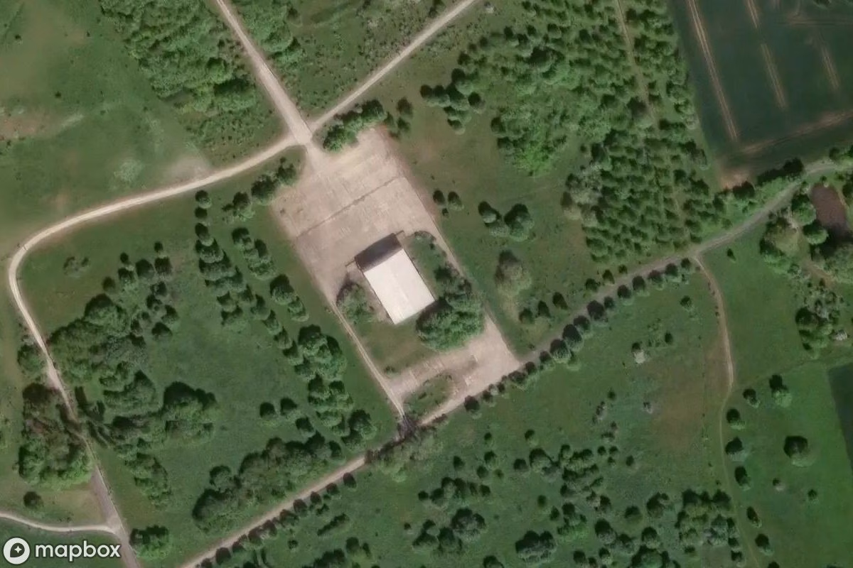 Satellitbild från luften av Flugplatz, en övergiven  i Ulla, Tyskland