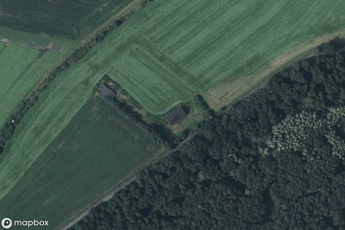 Satellietbeeld vanuit de lucht van Scheune, een verlaten Boerderij in Reken, Duitsland