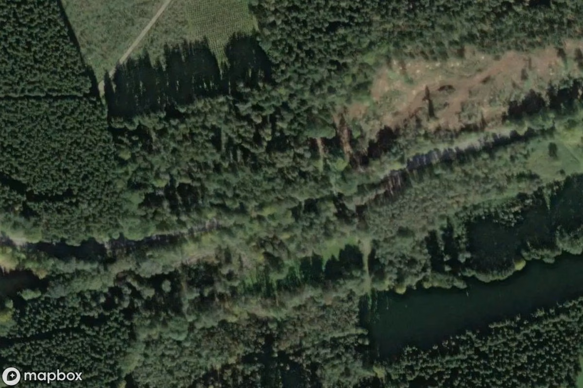 Satelitarny widok z lotu ptaka Bunker, opuszczone Bunkier w Hammerstetten, Niemcy