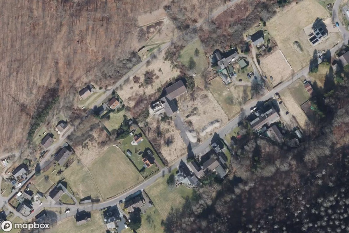 Vista aérea por satélite de Hotel, un Hotel abandonado en Simmerath, Alemania