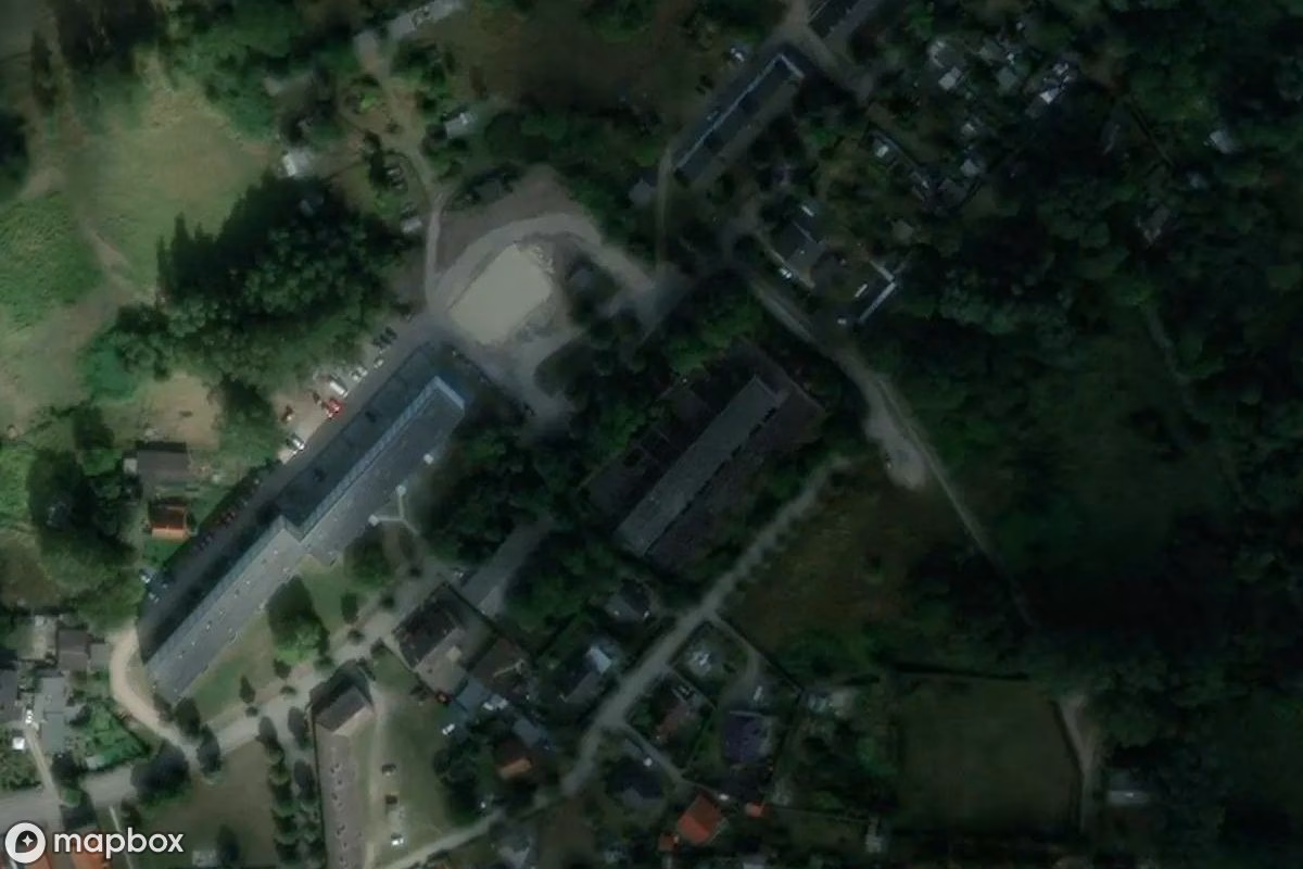 Satellitenansicht von Sauerstoffwerk, eine verlassene Fabrik in Peenemünde, Deutschland