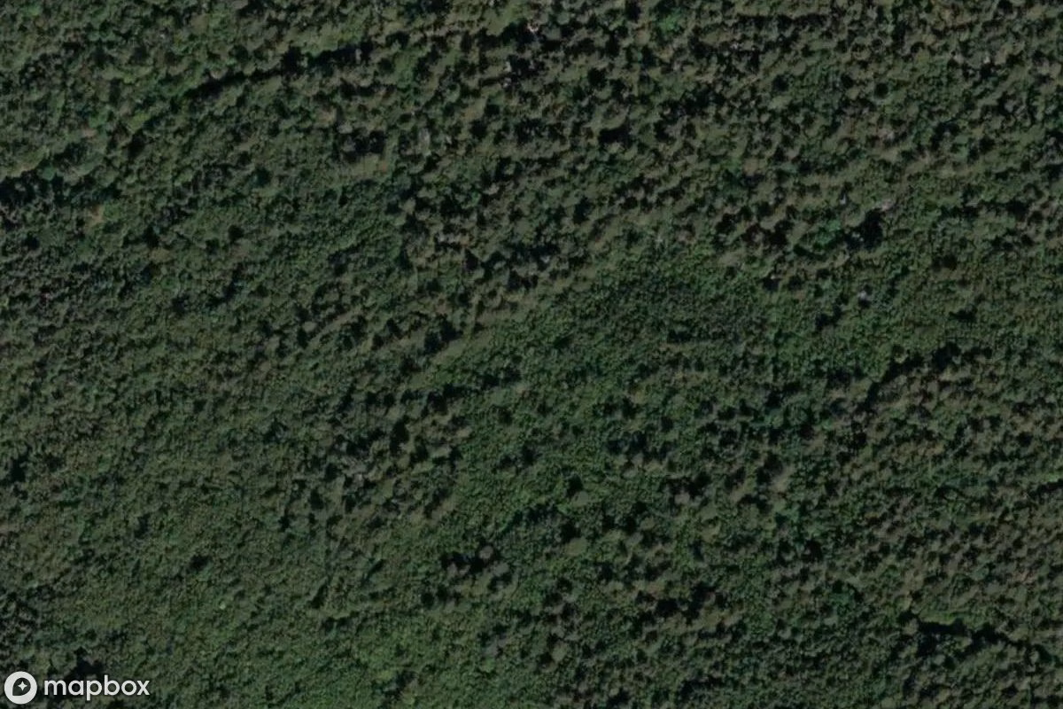 Aerial satellite view of Napis Tito, an abandoned  in Sežana, Italy