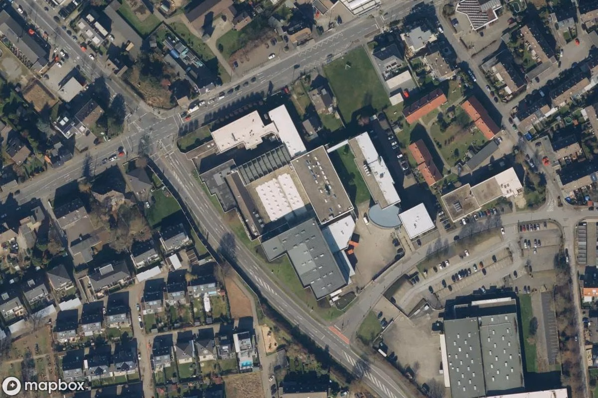 Satellitbillede set fra luften af Fabrik, et forladt Fabrik i Langenfeld (Rheinland), Tyskland