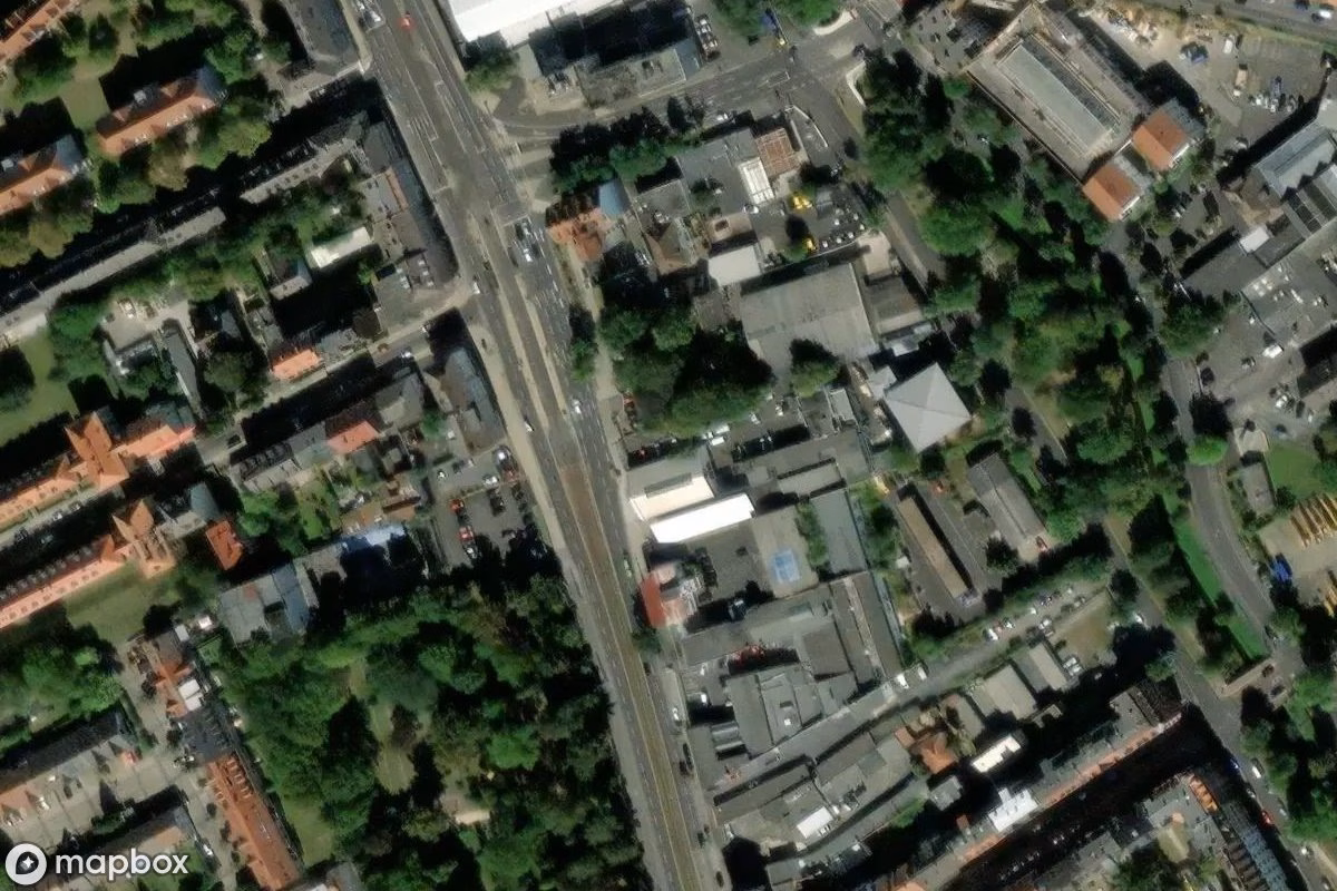 Satelitarny widok z lotu ptaka Autohaus, opuszczone  w Kassel, Niemcy