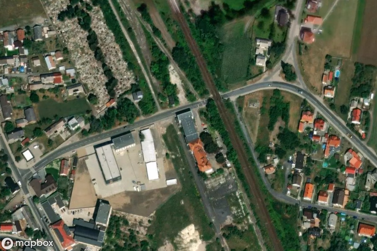 Műholdas légi felvétel Zementfabrik Opole helyszínről, egy elhagyatott Gyár itt: Opole, Lengyelország