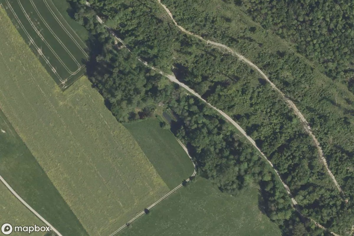 Műholdas légi felvétel Haus helyszínről, egy elhagyatott  itt: Nieheim, Németország