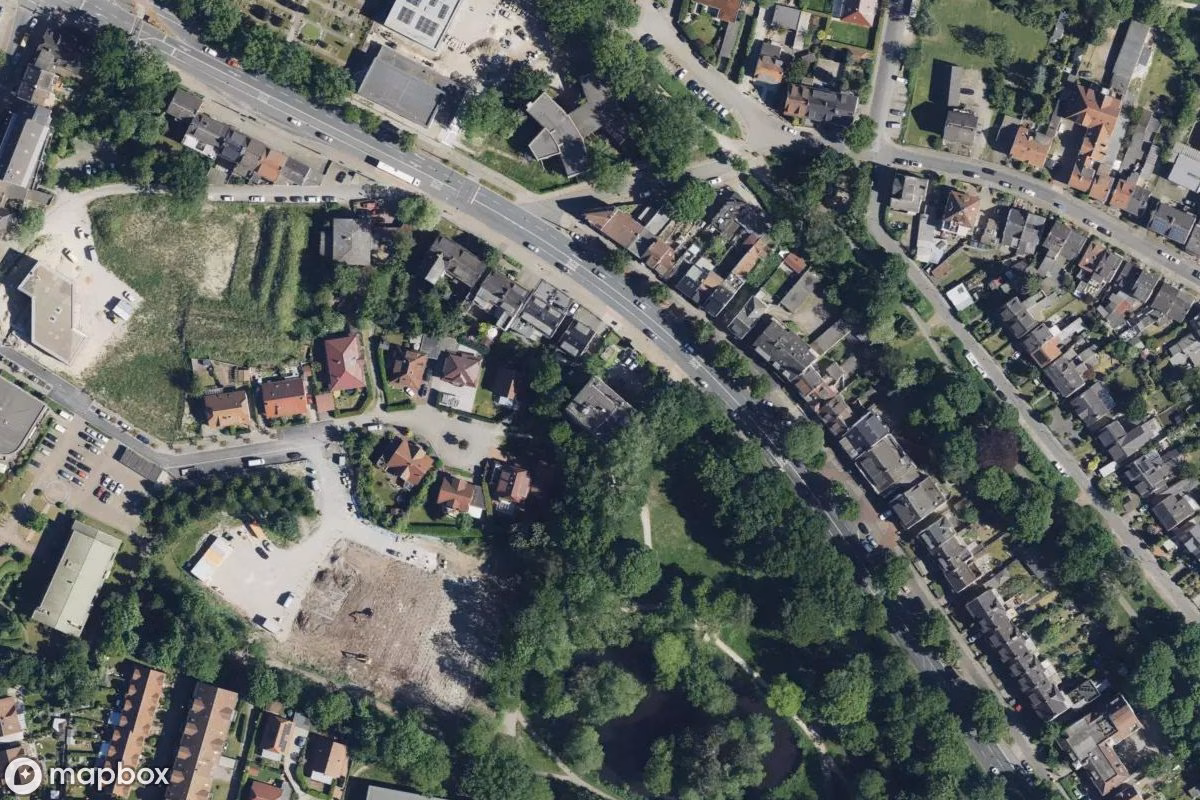 Satellietbeeld vanuit de lucht van Bunker, een verlaten Bunker in Bremen, Duitsland