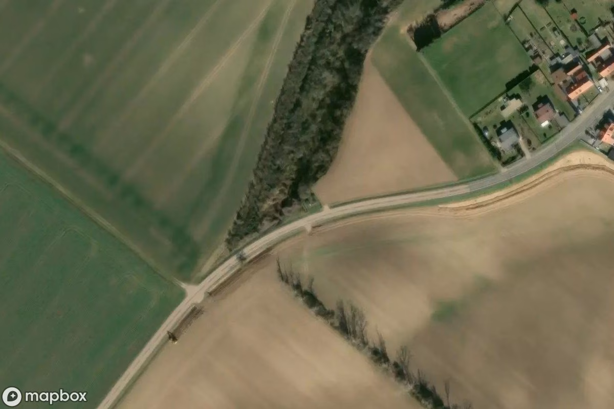 Vista aérea por satélite de Bunker, un Búnker abandonado en Lutherstadt Eisleben, Alemania