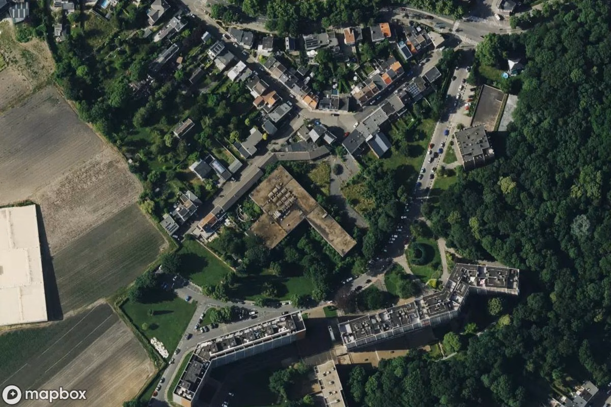 Satelitarny widok z lotu ptaka Fabrik, opuszczone Fabryka w Liège, Belgia