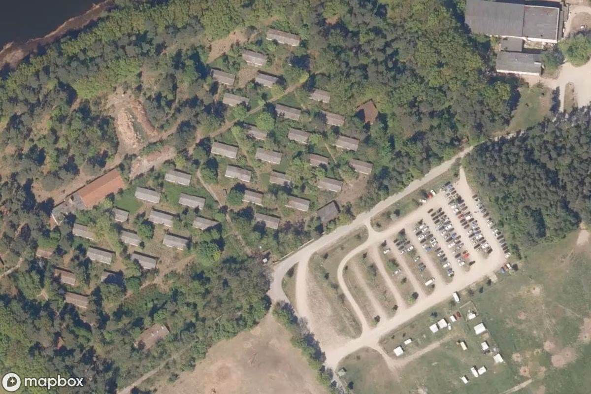 Satelitarny widok z lotu ptaka Pionierlager DDR, opuszczone  w Templin, Niemcy