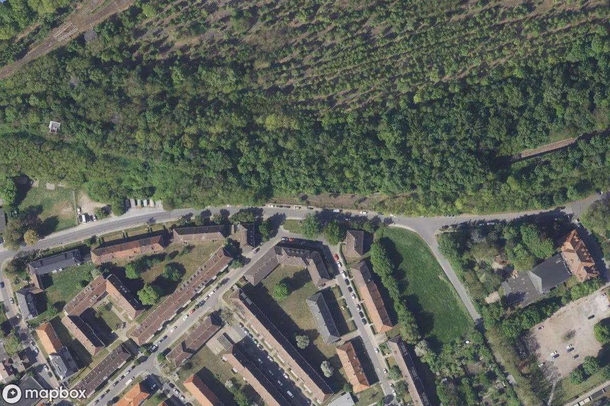 Aerial satellite view of -Versorgungstunnel, an abandoned Tunnel in Brunswick, Germany