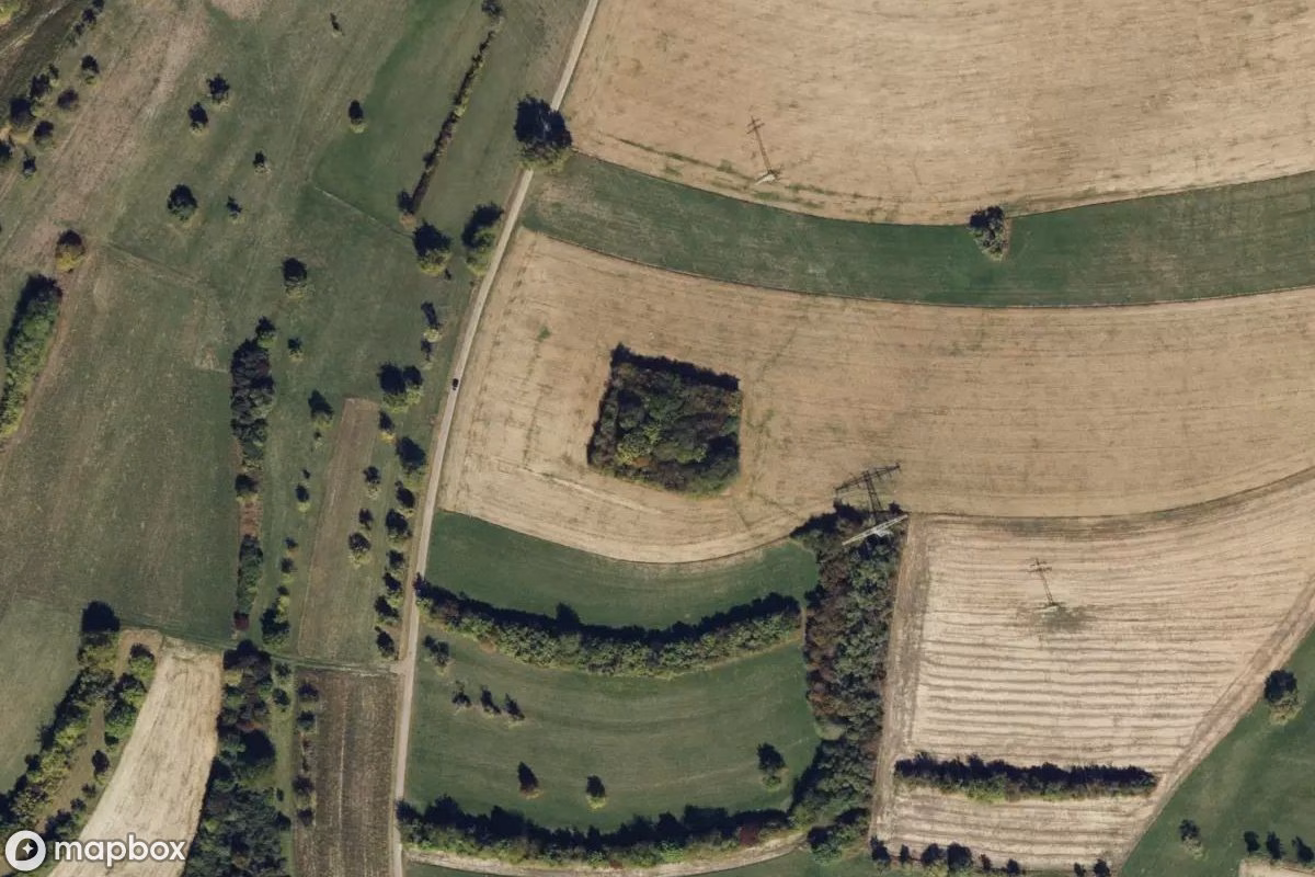 Satellitbillede set fra luften af Garage, et forladt  i Ommersheim, Tyskland