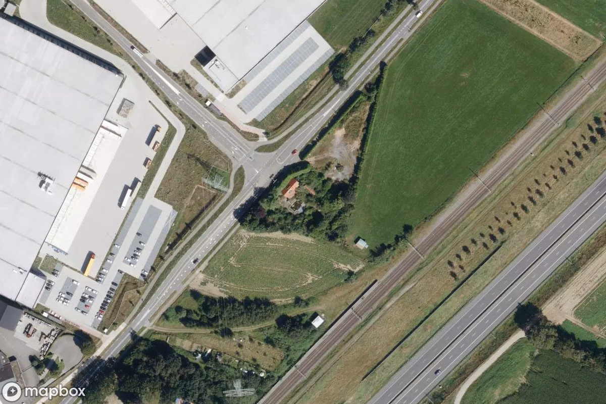 Satellitbillede set fra luften af Club, et forladt Diskotek i Merum, Holland