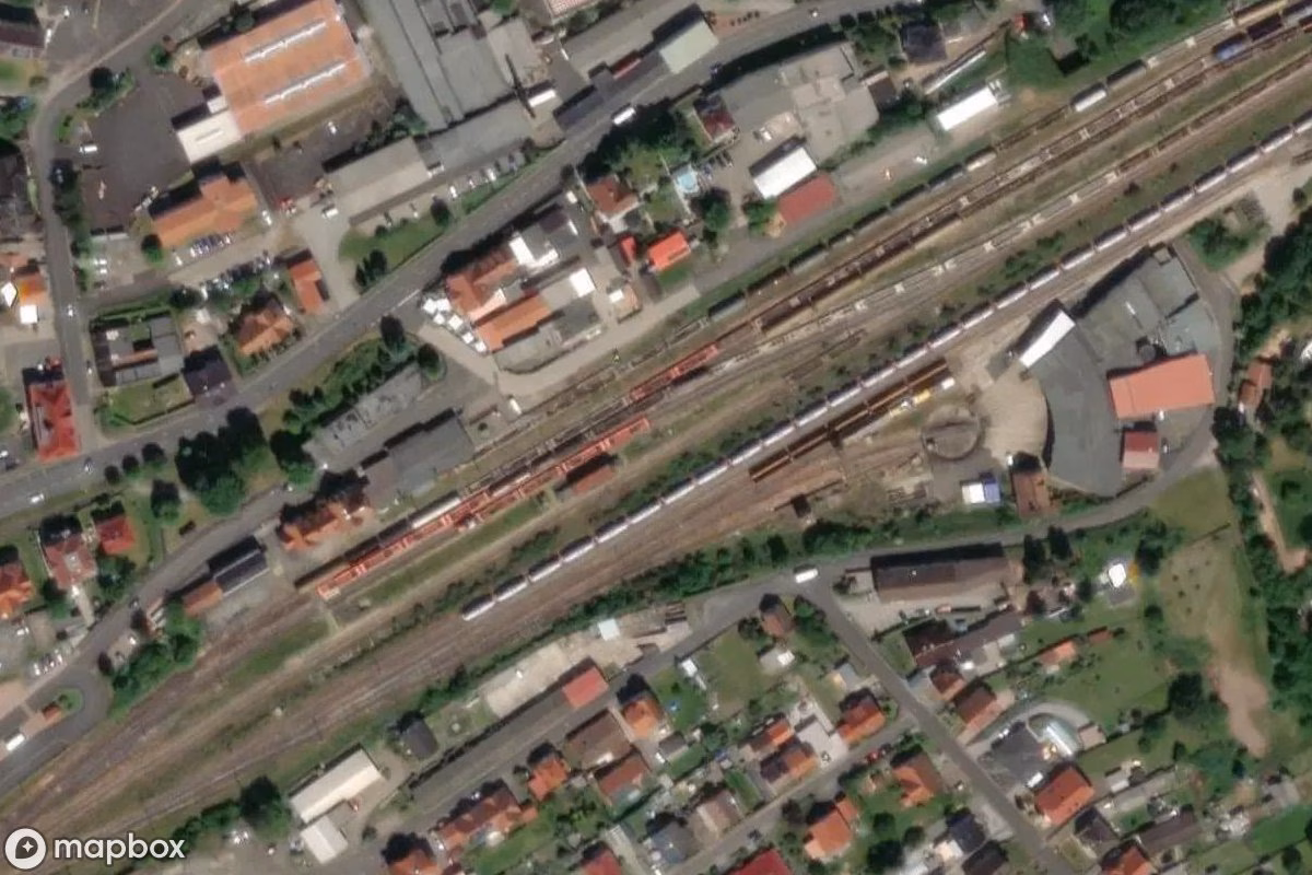 Satellitenansicht von Alte Bahnstation, eine verlassene  in Vacha, Deutschland