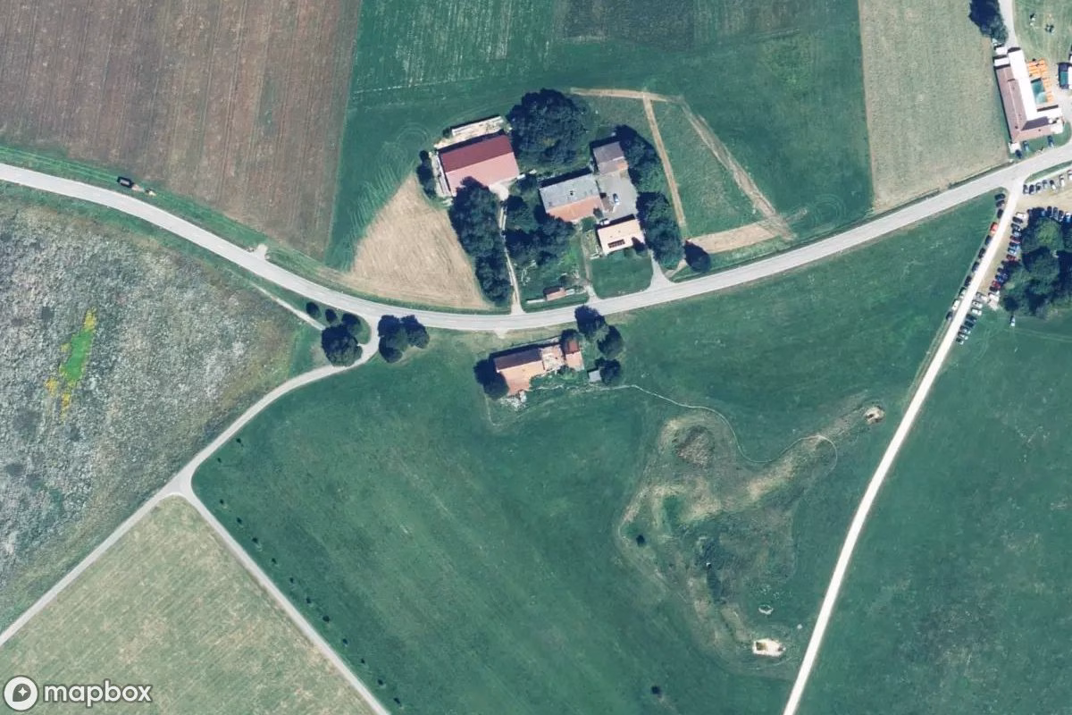 Satelitarny widok z lotu ptaka Bauernhaus, opuszczone  w Zang, Niemcy