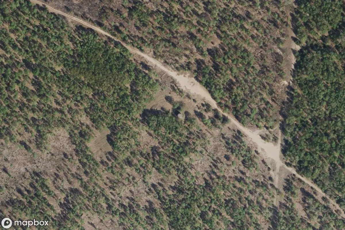 Satelitarny widok z lotu ptaka Bunker, opuszczone Bunkier w Jüterbog, Niemcy