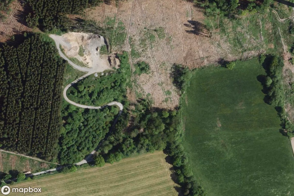 Satellitenansicht von Blutgrube, eine verlassene Bergwerk in Brilon, Deutschland